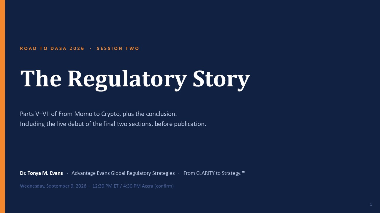 Session Two: The Regulatory Landscape, intro slide
