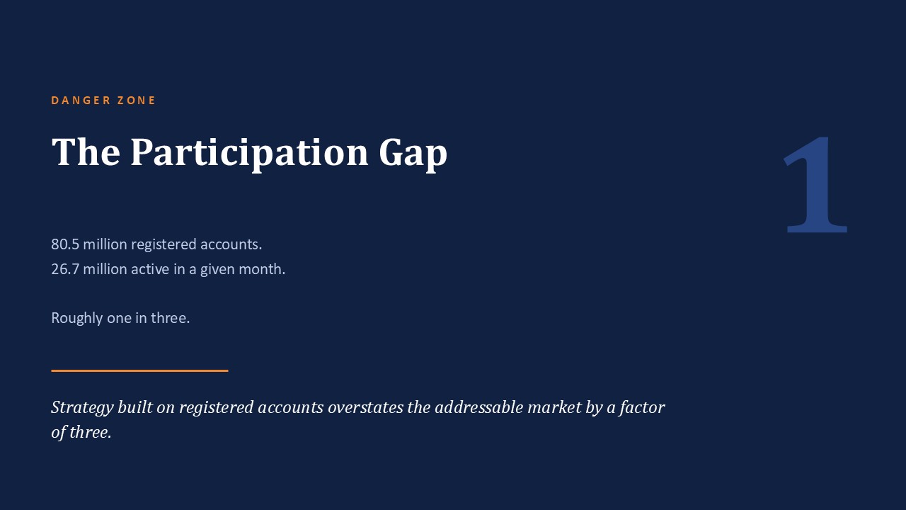 Danger zone slide, the participation gap