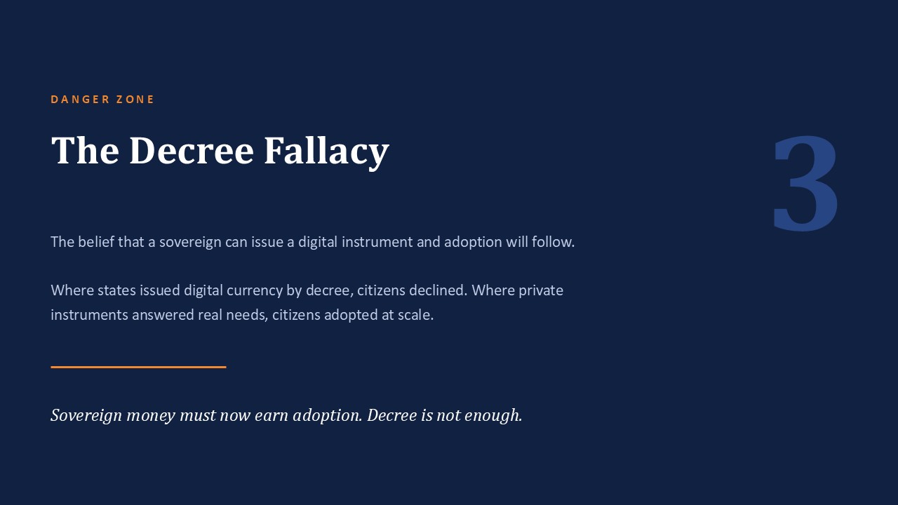 Danger zone slide, the decree fallacy