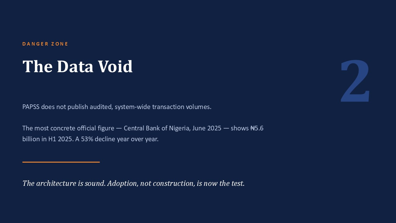 Danger zone slide, the data void